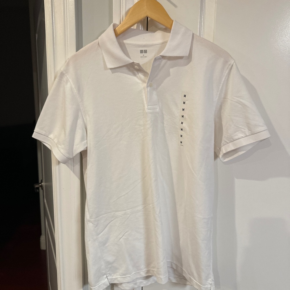 Uniqlo white polo shirt